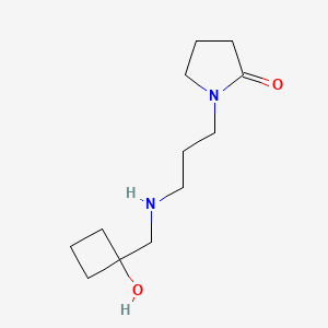 molecular formula C12H22N2O2 B1485741 1-(3-{[(1-Hydroxycyclobutyl)methyl]amino}propyl)pyrrolidin-2-one CAS No. 1882588-54-6