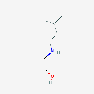 trans-2-[(3-Methylbutyl)amino]cyclobutan-1-ol