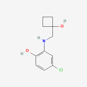 molecular formula C11H14ClNO2 B1485747 4-Chloro-2-{[(1-hydroxycyclobutyl)methyl]amino}phenol CAS No. 2167544-08-1