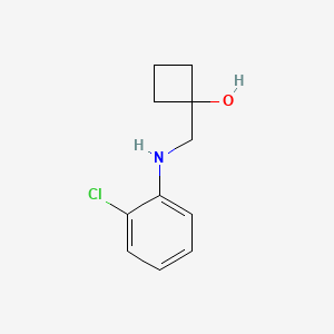 molecular formula C11H14ClNO B1485748 1-{[(2-Chlorophenyl)amino]methyl}cyclobutan-1-ol CAS No. 2199526-23-1