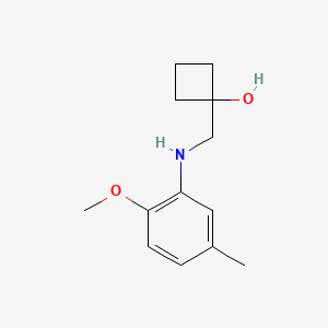 1-{[(2-Methoxy-5-methylphenyl)amino]methyl}cyclobutan-1-ol