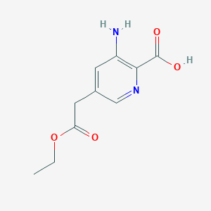 3-Amino-5-(2-ethoxy-2-oxoethyl)pyridine-2-carboxylic acid