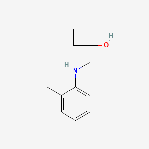 1-{[(2-Methylphenyl)amino]methyl}cyclobutan-1-ol