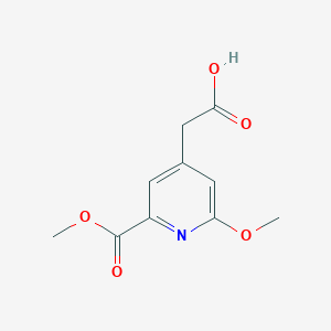 [2-Methoxy-6-(methoxycarbonyl)pyridin-4-YL]acetic acid