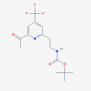 Tert-butyl 2-[6-acetyl-4-(trifluoromethyl)pyridin-2-YL]ethylcarbamate