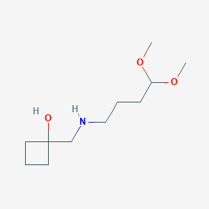 1-{[(4,4-Dimethoxybutyl)amino]methyl}cyclobutan-1-ol