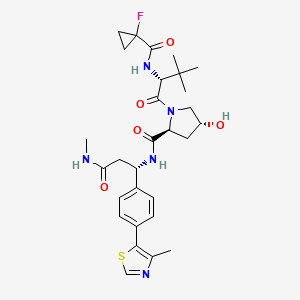 (2S,4R)-1-((R)-2-(1-Fluorocyclopropane-1-carboxamido)-3,3-dimethylbutanoyl)-4-hydroxy-N-((S)-3-(methylamino)-1-(4-(4-methylthiazol-5-yl)phenyl)-3-oxopropyl)pyrrolidine-2-carboxamide