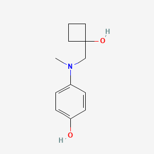 molecular formula C12H17NO2 B1485760 4-{[(1-Hydroxycyclobutyl)methyl](methyl)amino}phenol CAS No. 2166720-41-6