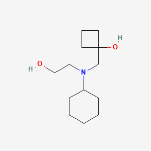 molecular formula C13H25NO2 B1485762 1-{[环己基(2-羟乙基)氨基]甲基}环丁醇 CAS No. 2150200-44-3
