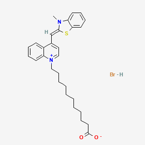 2-{[1-(10-Carboxylatodecyl)-1,4-dihydroquinolin-4-ylidene]methyl}-3-methyl-1,3-benzothiazol-3-ium hydrobromide