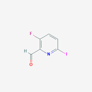 3-Fluoro-6-iodopicolinaldehyde