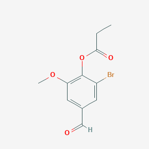 2-Bromo-4-formyl-6-methoxyphenyl propanoate