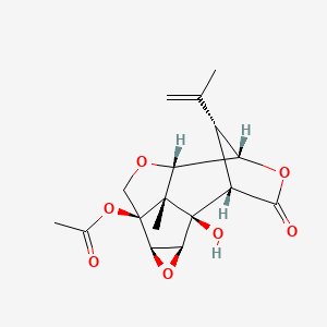 [(1R,2S,4R,5R,8S,9S,12S,13R,14R)-1-hydroxy-13-methyl-11-oxo-14-prop-1-en-2-yl-3,7,10-trioxapentacyclo[6.4.1.19,12.02,4.05,13]tetradecan-5-yl] acetate