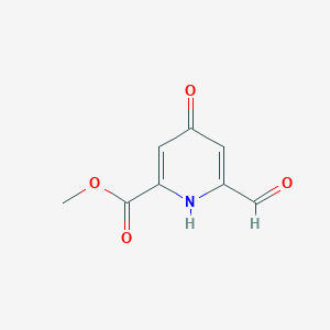 molecular formula C8H7NO4 B14857676 Methyl 6-formyl-4-hydroxypyridine-2-carboxylate 