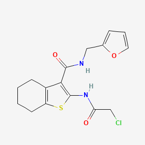 2-[(chloroacetyl)amino]-N-(furan-2-ylmethyl)-4,5,6,7-tetrahydro-1-benzothiophene-3-carboxamide