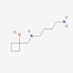 molecular formula C9H20N2O B1485769 1-{[(4-Aminobutyl)amino]methyl}cyclobutan-1-ol CAS No. 2169432-27-1