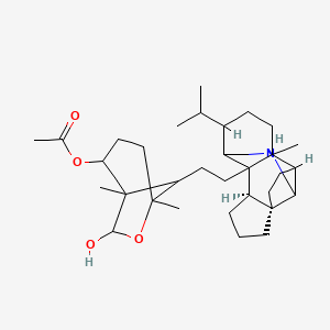 [7-hydroxy-1,5-dimethyl-8-[2-[(3R,7R)-1-methyl-14-propan-2-yl-12-azapentacyclo[8.6.0.02,13.03,7.07,11]hexadecan-2-yl]ethyl]-6-oxabicyclo[3.2.1]octan-2-yl] acetate