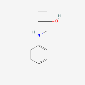 molecular formula C12H17NO B1485770 1-{[(4-Methylphenyl)amino]methyl}cyclobutan-1-ol CAS No. 2150621-02-4