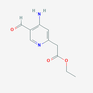 Ethyl (4-amino-5-formylpyridin-2-YL)acetate