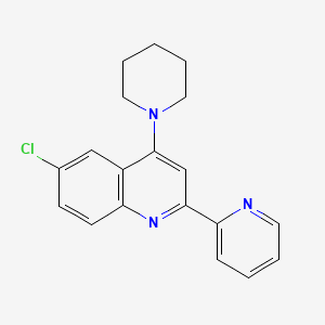 6-Chloro-4-(piperidin-1-yl)-2-(pyridin-2-yl)quinoline