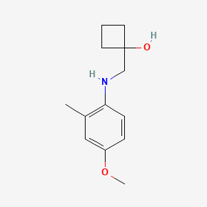 1-{[(4-Methoxy-2-methylphenyl)amino]methyl}cyclobutan-1-ol