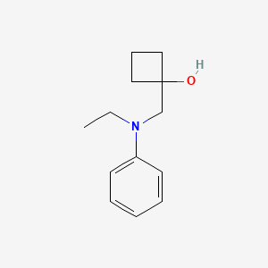 molecular formula C13H19NO B1485777 1-{[Ethyl(phenyl)amino]methyl}cyclobutan-1-ol CAS No. 2198690-43-4