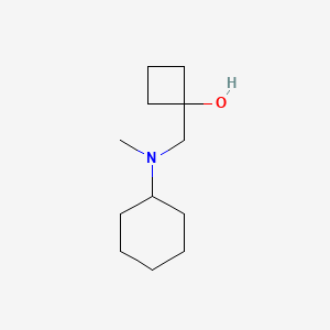 molecular formula C12H23NO B1485779 1-{[Cyclohexyl(methyl)amino]methyl}cyclobutan-1-ol CAS No. 2160424-26-8
