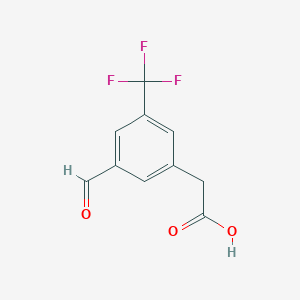 [3-Formyl-5-(trifluoromethyl)phenyl]acetic acid