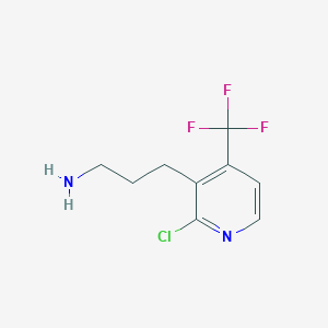 3-(2-Chloro-4-(trifluoromethyl)pyridin-3-yl)propan-1-amine