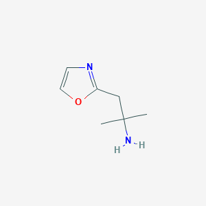 molecular formula C7H12N2O B14857835 1,1-Dimethyl-2-(1,3-oxazol-2-YL)ethylamine 