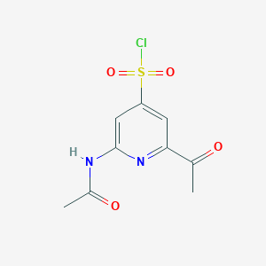 2-Acetyl-6-(acetylamino)pyridine-4-sulfonyl chloride