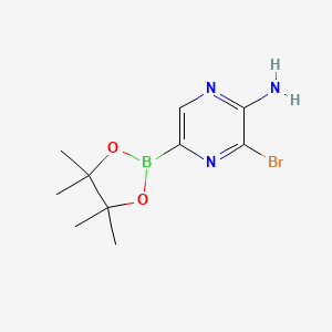 3-Bromo-5-(4,4,5,5-tetramethyl-1,3,2-dioxaborolan-2-YL)pyrazin-2-amine