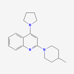 2-(4-Methylpiperidin-1-yl)-4-(pyrrolidin-1-yl)quinoline