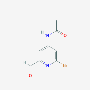 N-(2-Bromo-6-formylpyridin-4-YL)acetamide