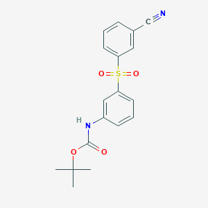 molecular formula C18H18N2O4S B1485787 tert-Butyl (3-((3-cyanophenyl)sulfonyl)phenyl)carbamate CAS No. 1639298-56-8