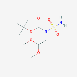 molecular formula C9H20N2O6S B1485788 tert-Butyl N-(2,2-dimethoxyethyl)sulfamoylcarbamate CAS No. 2168999-32-2