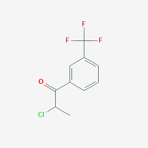 molecular formula C10H8ClF3O B14857903 2-Chloro-3'-(trifluoromethyl)propiophenone CAS No. 160388-17-0