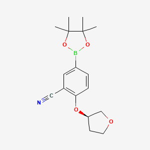 (R)-2-((tetrahydrofuran-3-yl)oxy)-5-(4,4,5,5-tetramethyl-1,3,2-dioxaborolan-2-yl)benzonitrile