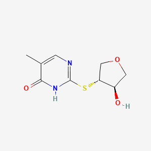 2-{[(3R,4R)-4-hydroxyoxolan-3-yl]sulfanyl}-5-methylpyrimidin-4-ol