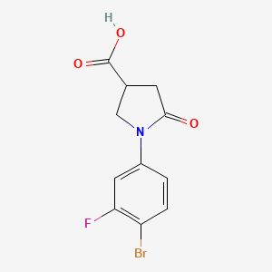 1-(4-Bromo-3-fluorophenyl)-5-oxopyrrolidine-3-carboxylic acid