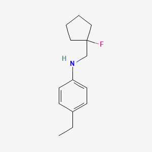 4-ethyl-N-[(1-fluorocyclopentyl)methyl]aniline