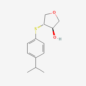 (3R,4R)-4-{[4-(propan-2-yl)phenyl]sulfanyl}oxolan-3-ol