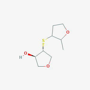 molecular formula C9H16O3S B1485797 (3R,4R)-4-[(2-methyloxolan-3-yl)sulfanyl]oxolan-3-ol CAS No. 2166491-60-5