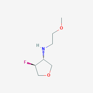 molecular formula C7H14FNO2 B1485799 (3R,4S)-4-fluoro-N-(2-methoxyethyl)oxolan-3-amine CAS No. 2165468-13-1