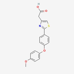 2-{2-[4-(4-Methoxyphenoxy)phenyl]-1,3-thiazol-4-yl}acetic acid