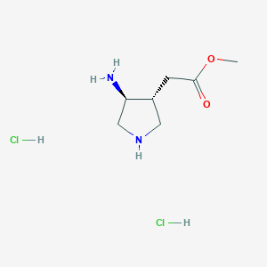 Methyl 2-((3R,4S)-4-aminopyrrolidin-3-yl)acetate dihydrochloride