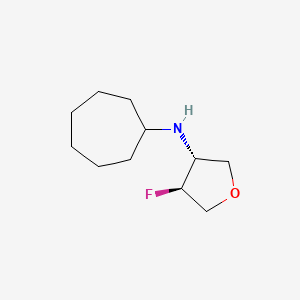 molecular formula C11H20FNO B1485801 (3R,4S)-N-环庚基-4-氟代噁烷-3-胺 CAS No. 2165714-58-7