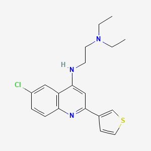 N'-(6-Chloro-2-(thiophen-3-yl)quinolin-4-yl)-N,N-diethylethane-1,2-diamine