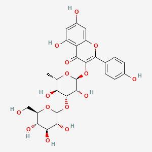 3-[(2S,3R,4R,5S,6S)-3,5-dihydroxy-6-methyl-4-[(3R,4S,5S,6R)-3,4,5-trihydroxy-6-(hydroxymethyl)oxan-2-yl]oxyoxan-2-yl]oxy-5,7-dihydroxy-2-(4-hydroxyphenyl)chromen-4-one