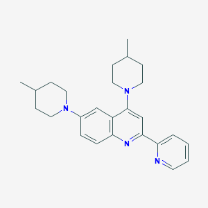 4,6-Bis(4-methylpiperidin-1-yl)-2-(pyridin-2-yl)quinoline